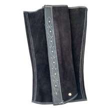 Polainas Charras para Charro Jinete Vaquero Calbalgata Trabajo de Carnaza de Colores Cafe, Chedron y Negras - Negro - Ver 4