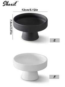 shoxil 1件装宽口矮脚陶瓷甜品碗/干果盘/小吃盘/冰淇淋碗 - 寬口甜點杯 - 查看 8