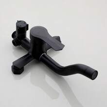 Matte Black Shower System 8 Inch Rainfall Shower Head 3 Function Exposed Shower Fixtures Wall Mounted Bathroom Shower Set With Shower Caddy - màu đen - Xem 4