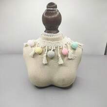 1 Pieza Pompón colorido con borla, pompón de estilo bohemio de poliéster con borla, accesorio de costura y decoración apto para decoración del hogar, sofá, sombrero, ropa