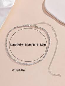 1 Cái/bộ Nữ Đơn Giản Và Gợi Cảm Dây Đơn Trắng Dây Chân Đá Cho Mùa Hè, Bikini Trang Sức Cơ Thể - Bạc - Xem 2