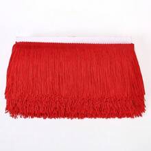 4 Inches Polyester Fringe Trim Lace Tassel Fringe Trimming For Latin Dress Stage Clothes Lamp Shade Decoration DIY