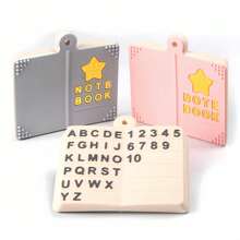 1 Piece DIY Handmade Silicone Focal Bead Book-Shaped Alphabet And Number Pendant Charm - Fashion Decorative Accessory For Backpack, Beading Chain, Jewelry Making, Unisex Gift