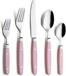 ANNOVA Juego de cubiertos de acero inoxidable con remaches/cubiertos de estilo retro (Light Purple, 20 Pieces) - Rosa Pálido - Ver 8