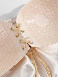 隐形聚拢文胸，无钢圈，自粘式！抽绳设计，打造迷人深V领。露背提拉效果，打造自信造型！完美女士内衣及内衣配饰 - 大码文胸