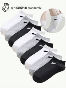 3/5/10 pares de calcetines a rayas blancas y negras para mujer, calcetines blancos, calcetines bonitos para niña, calcetines negros, adecuados para varios usos diarios como vacaciones, deportes, ocio, negocios, viajes al aire libre, etc.