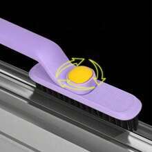 3/2/1 pieza Cepillo giratorio multifuncional para cocina y baño, cepillo de limpieza giratorio 2 en 1 - Plástico morado duradero, cerdas rígidas de 360°, descontaminación potente sin dañar las superficies, adiós a la grasa y el sarro persistentes, conector en forma de V, satisface diferentes necesidades de limpieza, adecuado para la limpieza de azulejos y juntas del baño, estufa, azulejos, vidrio, inodoro, fregadero Cepillo giratorio multifuncional para la limpieza de grietas en el baño