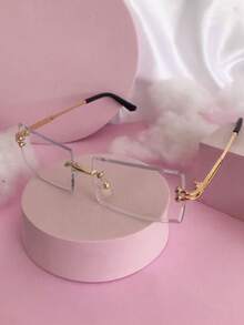 Rimless Fashion Glasses Have Undergone The Most Careful Review To Ensure That You Always Wear High-Quality Products, Perfect Fit And High-Performance Lenses With 100% UVA/UVB Protection. - 白色 - 查看 3