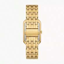 Fossil Reloj Fossil Raquel de cuarzo para mujer, acero inoxidable, tres manecillas, serie cuadrada, caja de acero inoxidable y cubierta de cristal, diámetro de 26 mm.