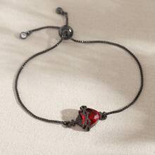 1 pieza Brazalete ajustable vintage de estilo gótico con diseño de rosa con espinas, corazón sagrado de Jesús y cruz, para mujer como regalo de fiesta de Halloween