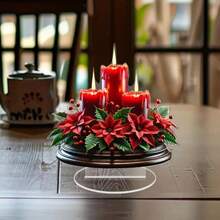 Decoración de vela roja plana de acrílico 2D para el Día de Acción de Gracias - Símbolo de bendición elegante, adecuado para el hogar y la oficina, perfecto para el dormitorio, la cafetería, la sala de estar, el jardín y el balcón