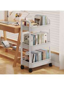 1pc Rolling Utility Cart With Handle, Multi-Functional Rolling Cart With Wheels For Office, Home, Kitchen, Garden, 3/4/5 Tier Rolling Cart - Multicolor - View 17