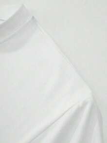 1pc Camiseta Unisex para Parejas Cuello Redondo Manga Corta con Estampado Personalizado Lindo Dulce Cartoon Ideal para Primavera Verano Otoño Combinable Relajada Moderna Sencilla​ - Blanco - Ver 4