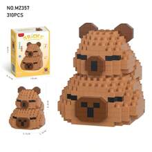 Juguetes de muñeco de Capibara Kawaii, bloques de construcción de micropartículas 3D, modelos en miniatura, ladrillos DIY, figura de acción de dibujos animados lindos, juguetes de animales, regalos de cumpleaños/Navidad/regalos