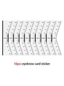 30/12件套眉妆工具套装，包含眉形模板、定位线、白色记号笔、眉形塑形模板、一次性尺子贴纸、设计定位辅助模板、化妆工具、纹身定位图模板，适用于专业化妆、美容院、纹身用品，是美容院必备、赠品、旅行、经济实惠的旅行必备品。 - 彩色 - 查看 8