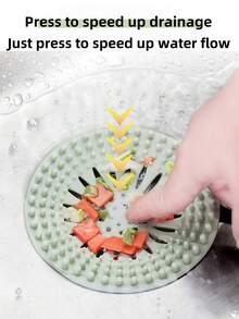 1 Pieza Filtro de drenaje de cabello, mantiene el drenaje limpio y sin obstrucciones, kit de drenaje de ducha, filtro de fregadero para evitar que el drenaje del piso se obstruya, filtro antiatascamiento de cabello y otros residuos, protector de drenaje de ducha, tapón de bañera de silicona - Multicolor - Ver 3