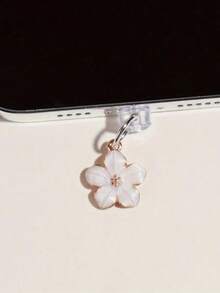1pc Sakura/Cherry Blossom Design Charging Port Dust Plug, Exquisite Fresh Sweet Cute Fashion Alloy Pendant, Flowing Gloss Drip Oil Craft, Suitable For Spring And Summer Decoration, Phone, Tablet, Earphone, Kindle Charging Port Decor Accessory, Silicone Transparent Dust Plug, Suitable As A Small Gift, Protects Charging Port From Water, Moisture And Dirt, Compatible With IPhone Lightning/Type-C, Firmly Holds In Place - Multicolor - View 5