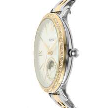 Fossil Jacqueline Series: Sun And Moon Theme Quartz Watch Stainless Steel Case/Artificial Gemstone Crystal Surface