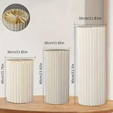 Eleganter Blumen-Präsentationsständer-Set - Faltbare römische Säulen, geeignet für Hochzeiten, Geburtstage und Veranstaltungen - Runde Papier-Säulen-Dekoration, geeignet für Babypartys, Partys und Feiern - Vielseitige Requisiten, geeignet für Fotografie-Hintergründe und Schaufenster-Displays, Veranstaltungsdekoration | Dekorative römische Säulen | Faltbares Design, Hochzeitsdekoration - Weiss - Übersicht 6