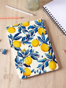 1pc Lemon, Leaves Print Tablet Sleeve With Pencil Slot, Anti-Drop, Sleep/Wake Compatible, Fits , And IPad - Multicolor - View 4