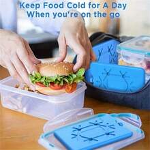 1/2/4Pack Ice Packs For Coolers,Ice Pack For Lunch Box, Keep Food Fresh And Cool With Reusable Ultra-Thin Ice Packs For Lunch Boxes! - Blue - View 5
