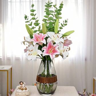 Rama artificial de flores 3D de 87 cm para decoración del hogar y bodas, flores falsas de arte