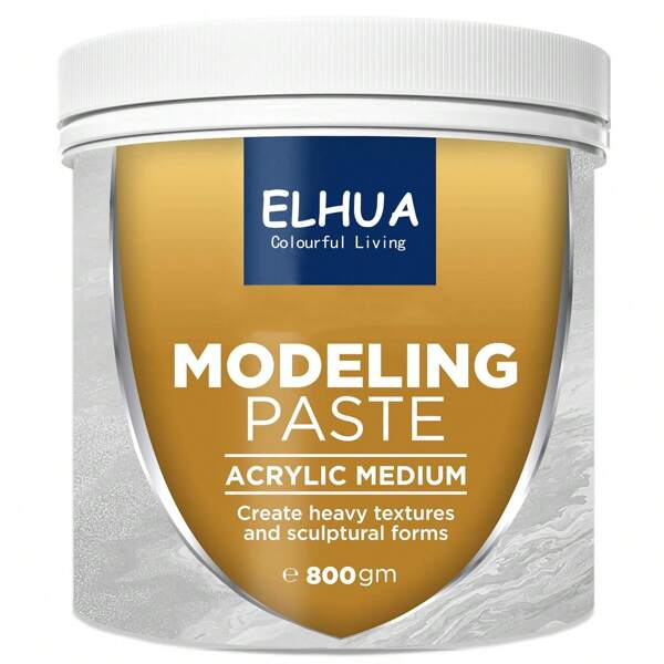 Set de pasta de modelado, incluye pasta de modelado, bolsa exprimidora, pasta de imprimación. Exprimidor, 320g/800g, para pintura de textura, relieve, agregar dimensión 3D, textura gruesa, también adecuado como material de modelado, se puede extruir líneas de diferentes grosores