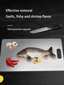 1 件不锈钢切菜板，2025 升级耐用厨房金属砧板，双面，适用于肉类、鱼类、蔬菜，可用洗碗机清洗，防滑