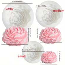 1pc Peony Flower Silicone Candle Mold, Suitable For Making 3D Floral Scented Candles, Plaster Fragrance Stones, Resin Crafts And More, Ideal For Home Decor, Mother's Day Gifts, Holiday Gifts, Atmosphere Parties