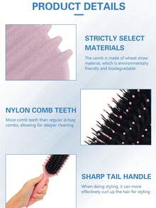 Women's Curling Brush/Curling Brush/Air Cushion Brush – Summer Curl Styling Brush For Curly Hair, Anti-Frizz, No Pull Design – Candy Brush Design - Multicolor - View 9