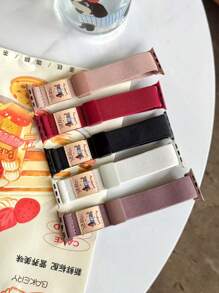 Stretchy Smartwatch Bands With Fun Dachshund Design & Strong Magnetic Clasp - Compatible With 38mm 40mm 41mm 42mm 44mm 45mm 46mm 49mm, Water-Resistant Solo Loop Sport Straps For Series 10/9/8/7/6/5/4/3/SE/Ultra (Women Men)