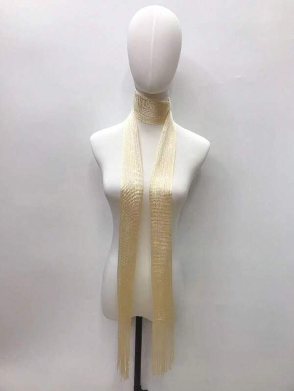 وشاح نسائي عصري متعدد الاستخدامات من الخيوط الذهبية قطعة واحدة