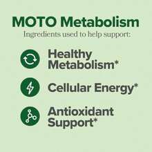 Moto Women's Metabolism Capsules – Green Tea, B12 & Chromium – Vegan Thermogenic Support For Energy, Cravings & Balance – 30-Day Supply - 1 chai - Xem 2