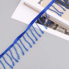 1 Peça Acessório Decorativo Feito à Mão com Pingente de Cristal, Borla de Contas, Renda, DIY para Roupas, Saia de Palco, Cortina Doméstica, Toucado, Vestido de Dança Latina, Decoração de Costura