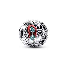 Talisman de plata de ley 925 chapado en oro rosa con diseño fijo de flor de ciruelo y animal de dibujos animados, adecuado para pulseras DIY, regalo de moda y elegante para el cumpleaños de la mujer