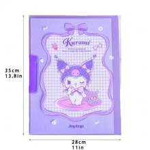 Sanrio 1 Stück Sanrio Kuromi MyMelody Mappe Schüler Prüfungspapier Aufbewahrungsclip, süßer Cinnamoroll transparent verstärkter A4 A3 Papieraufbewahrungsclip, Büroartikel, Mädchen Geschenke, Schulmaterial, Schulanfang