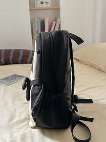 Shark Shaped Backpack, High Capacity Student Bag, Back To School - Black - View 6