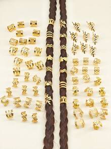 70pcs Metal Hair Beads, Hair Ties, Braiding Rings, Adjustable Metal Braiding Hair Accessories, Suitable For Dreadlocks