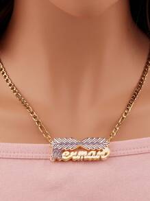 1 pièce Collier pendentif avec motif personnalisé de nom anglais, plusieurs styles disponibles, convient pour diverses occasions et pour un usage quotidien, cadeau parfait pour les festivals, bijou haut de gamme et raffiné