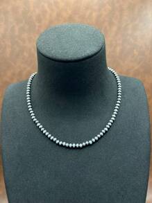 Retro Western Country Style Faux Pearl CCB Beaded Necklace Chain With Water-Drop Pendant, 3 Layers Chain Design, Matching Rectangle Earrings, Suitable For Women And Girls To Pair With Daily Outfit, Party Accessories, Jewelry, Gift For Family/Friends/Yourself