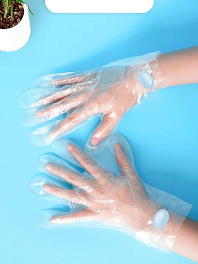 100/200个一次性透明足浴袋，用于足部护理、去除干性皮肤、一次性透明塑料足套、无香型PE足部护理保湿袜、透明一次性足袋、足部护理工具、保湿足膜、无芳香剂、美容与个人护理、手部和指甲护理、足部护理、保湿足套