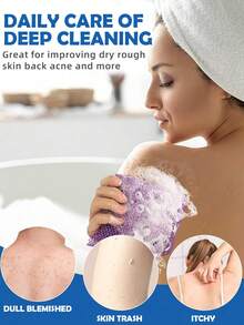 1pc/2pcsAfrican Bath Sponge, African Mesh Long Net Bath Sponge, Exfoliating Shower, Body Wash, Back Scrub,Body Scrubber,Sponge, Smooth Skin, Body Scrubber,Very Suitable For Daily Use - Multicolor - View 2