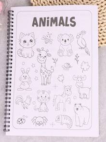 Libro para colorear ABC: Colorea talla grande de 100 animales, aves, vehículos, frutas, juguetes y alfabetos, Libro para colorear, páginas para colorear, vuelta al colegio, útiles escolares - Multicolor - Ver 9