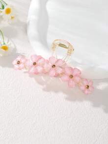 1 件纯色花朵发爪夹，优雅高端发髻发型发夹，波西米亚风格配饰，适合日常佩戴时尚发饰优雅发夹 - 彩色 - 查看 11