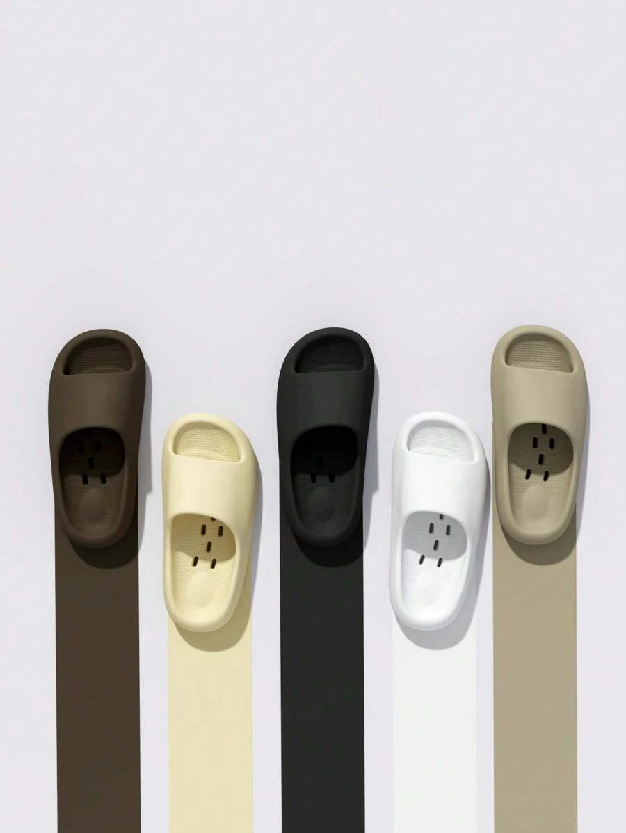 شبشب حمام أحادي اللون ذو قاعدة ناعمة ،جاف بسرعة ، للارتداء والانزلاق ، مريح للاستخدام المنزلي مانع للانزلاق