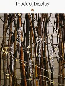 1件圣诞装饰透明冰棒挂件，水晶雪花亚克力吊坠，适用于圣诞树，适合装饰圣诞树、冬季、新年派对、家居及房间装饰，圣诞装饰品，圣诞礼物，圣诞装饰 - 透明冰條 - 查看 11