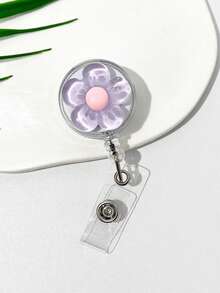 Cute And Multi-Colored Flower Pattern Telescopic Clip, Automatic Rebound Clip, Suitable For Students, Doctors, Nurses, Occupations, Work ID Cards, Campus Cards, Name Tags, Certificates, Card Cases, As Gifts For Friends, Colleagues, Couples, And Classmates On Festivals - Multicolor - View 18