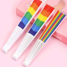 1 buc. Ventilator de răcire pliabil colorat de 7 inch, mini ventilator de răcire pentru recuzită de dans, ventilator de mână mic pentru călătorii de vară