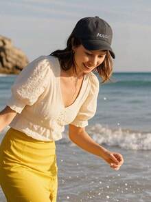 1 szt. spersonalizowana czapka baseballowa, vintage'owy miękki cylinder dla kobiet, snapback dla mężczyzn, regulowana czapka z daszkiem, modna, swobodna, oddychająca, klasyczny, zakrzywiony rondo, postarzana, styl sportowy, ochrona przed promieniowaniem UV