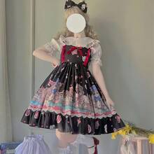 1 chiếc váy liền quần theo chủ đề gấu bông Lolita, trang phục hóa trang phong cách Lolita dễ thương thích hợp cho các bữa tiệc, biểu diễn, ngày lễ, quà tặng ngày lễ tình nhân và trang phục hàng ngày, chỉ mặc váy, trang phục Halloween - Nhiều màu - Xem 4